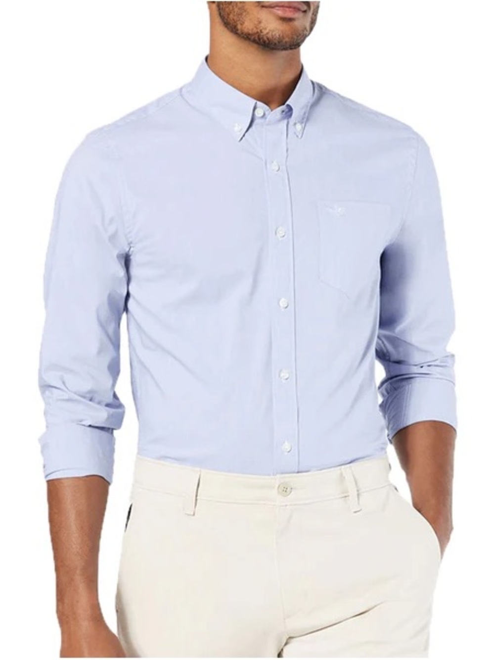 NWT Dockers Men's Signature Comfort Flex Classic Fit Button-Down Dress Shirt XL